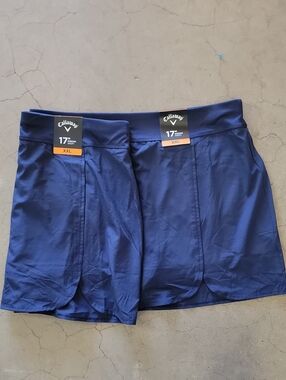 Pair Of Callaway Women's Golf Skort in Navy Blue